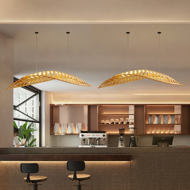 餐厅吧台吊灯设计师饭店卡座餐桌侘寂风酒店酒吧收银台咖啡店灯饰