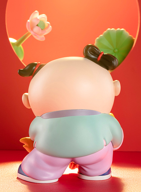 大美术馆 杨柳青年画娃娃《莲年有余》传统民俗手办桌面摆件礼物