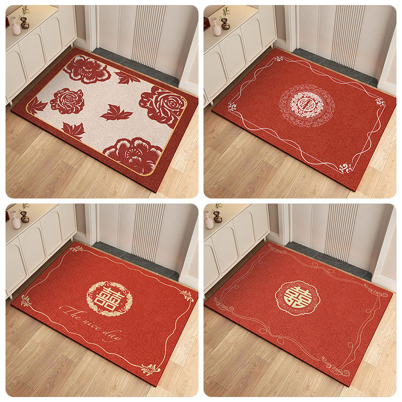 结婚喜字门垫大红色喜庆地毯丝圈进门口脚垫入户门地垫防滑垫定制,居家布艺,入户地垫,淘宝优惠券,粉丝福利购,淘宝优惠卷