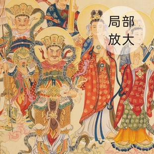 清-丁观鹏《法界源流图》又名千佛图数码微喷高清复制佛像