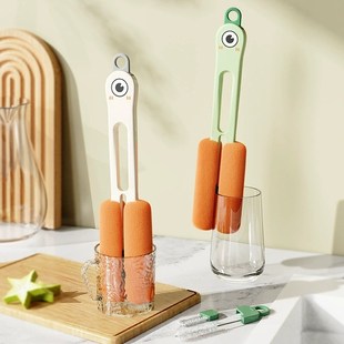 四合一杯刷双头海绵刷子清洁洗杯子神器水杯清洗长柄多功能奶瓶刷