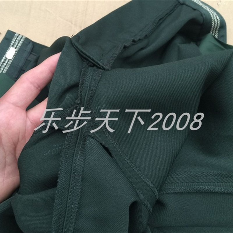 全新松枝绿冬裤加厚毛哔叽军迷裤带屁兜长裤休闲裤男士宽松冬季裤