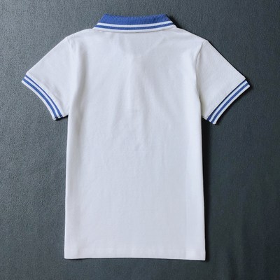 2022夏季新款儿童短袖校服白色T恤男女童纯棉上衣学生校服POLO衫