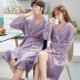 家居服 睡衣冬季 秋冬长款 珊瑚绒加绒加厚情侣睡袍女浴袍法兰绒男士