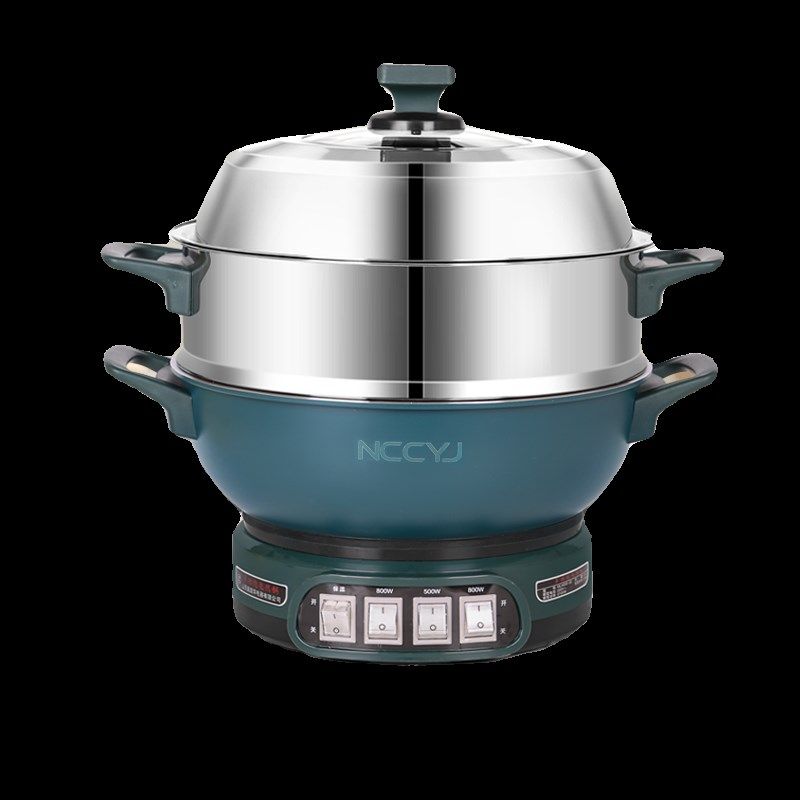 能成厨艺加32cm多功能电热锅可蒸可煮可炒大容量电炒锅