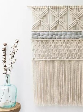 陪伴.北欧手工编织挂毯文艺范房间客厅壁挂 民宿走廊玄关清新隔断