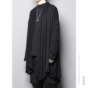 春秋暗黑系山本风发型师外套风衣大码中长款巫师个性哥款披风斗篷