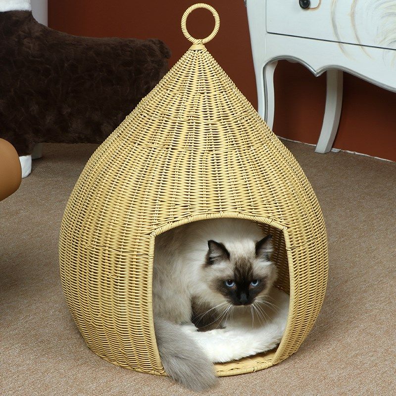 仿藤编织猫窝夏季四季通用藤编半封闭式狗窝猫咪编织筐宠物用品,宠物/宠物食品及用品,猫窝/屋/帐篷/沙发,淘宝优惠券,粉丝福利购,淘宝优惠卷