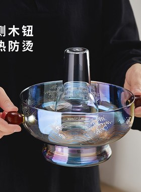 老式北京玻璃火锅耐高温加厚电陶炉涮羊肉家用炖汤打边炉单人小锅