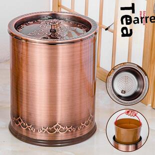 茶桶茶渣桶带盖小号茶具桶排水桶不锈钢废水桶茶水桶功夫茶垃圾桶