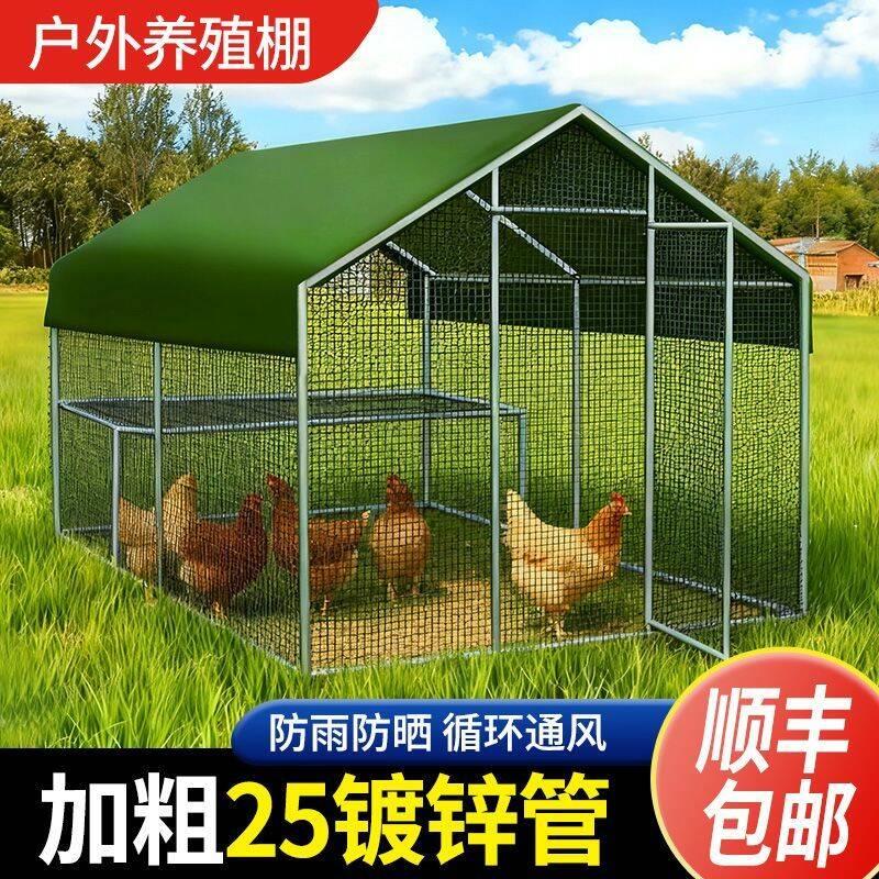 特大型鸡笼养殖棚养殖笼防黄鼠狼鸡鸭鹅兔大号孔雀笼全套鸡窝组装