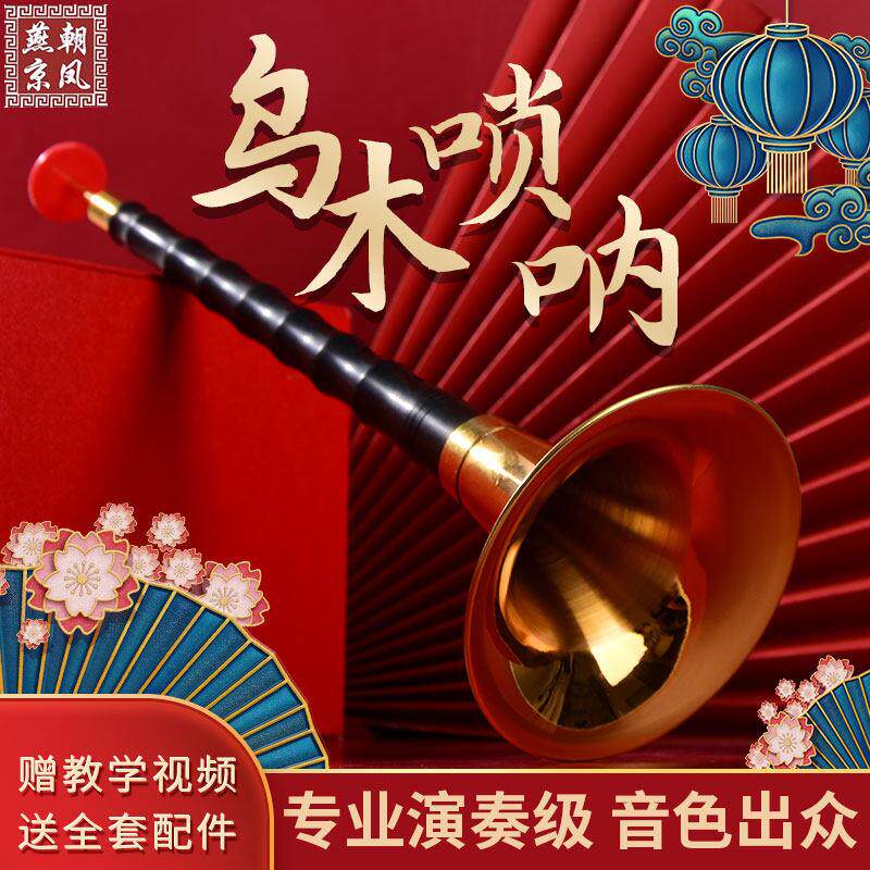 朝凤燕京专业演奏级乌木黑檀唢呐降B初学者D调A调降B民间乐器礼物