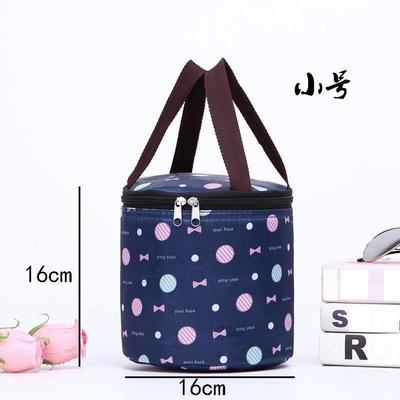 饭盒袋铝箔保温圆形保温桶套子手提便当包大容量学生防水帆布包女