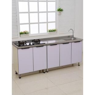 简易橱柜厨房橱柜不锈钢组合灶具水槽经济农村出租房橱柜小橱柜