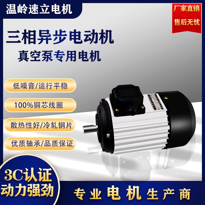 旋片式真空泵专用电机单相YC7134三相异步电动机温岭速力电机厂