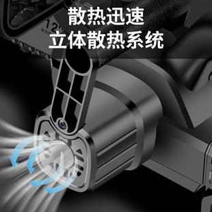 小型电链锯手持锂电锯 12寸无刷电链锯 充电式 伐木修枝锯 家用