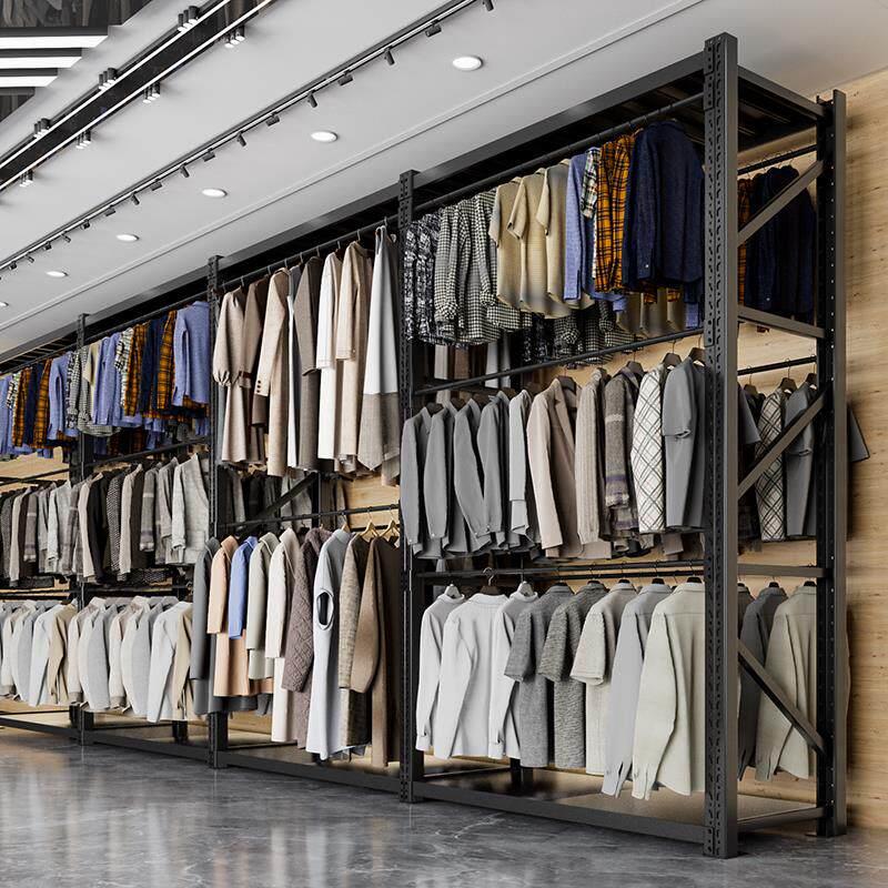 货架衣柜服装店挂衣展示架衣服高位家用卧室洗衣店挂大衣收纳架子