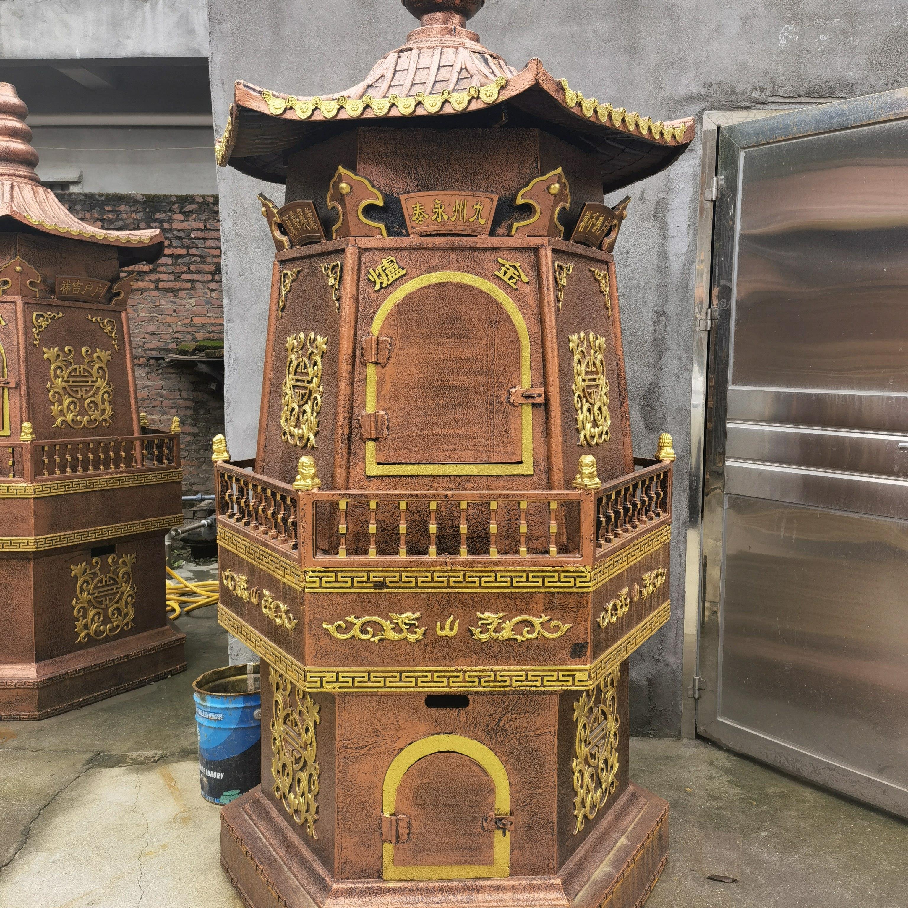 宗祠铸铁烧纸炉寺庙烧金炉祠堂香火炉定做化宝炉烧元宝炉化钱炉