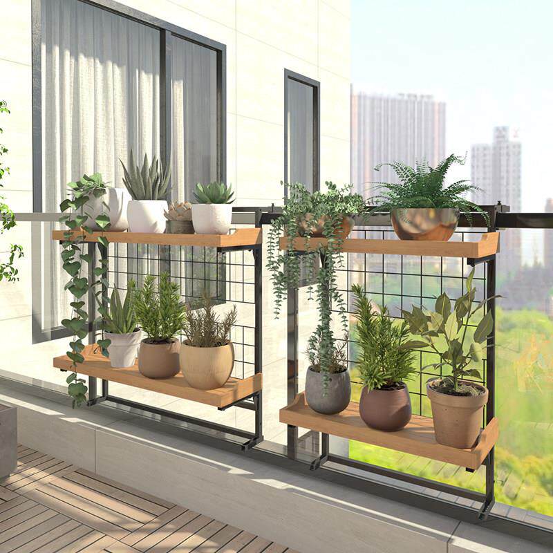 阳台悬挂花架栏杆挂式置物架玻璃护栏花架多肉架子绿植架花盆挂架