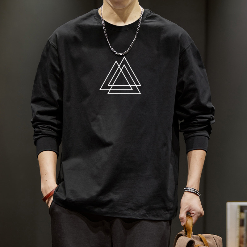 简木迹260克重磅纯棉长袖T恤