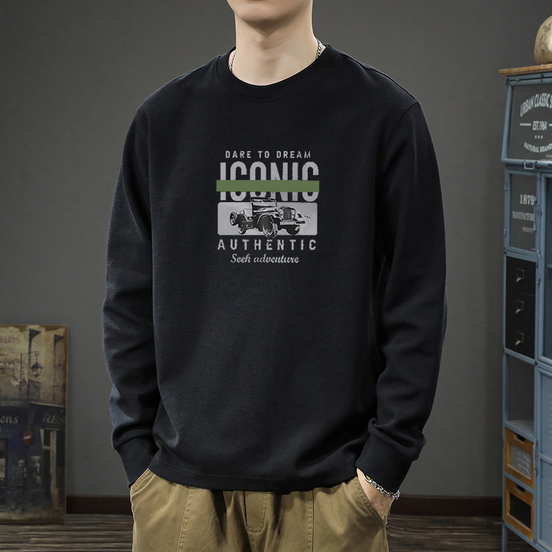 简木迹纯棉打底衫男装长袖T恤