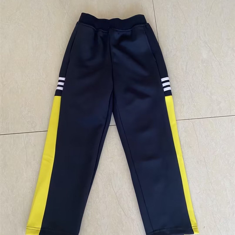 校服裤子冬季加绒加厚男女蓝色初高中学生两道杠小学生一条杠校裤
