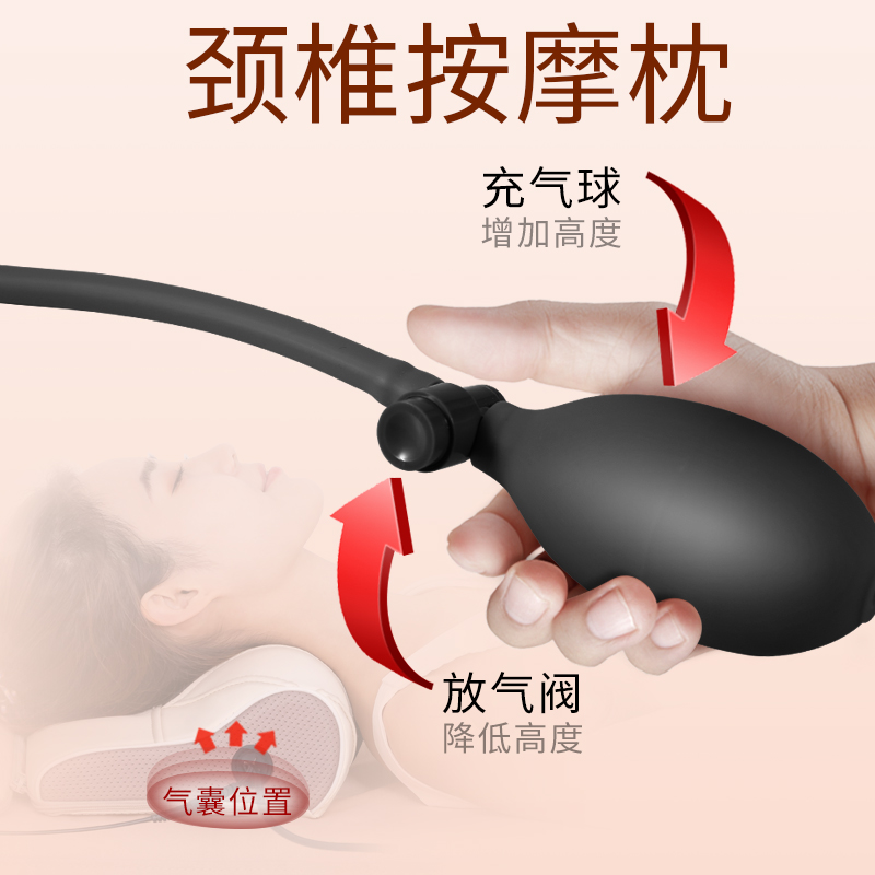 颈椎按摩器仪颈部腰部脖子疼肩颈腰椎家用电动枕头多功能揉捏神器