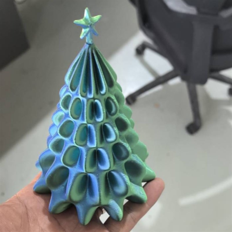 3d打印圣诞树会跳舞可动桌面摆件圣诞节礼物叠叠乐可拆解压玩具