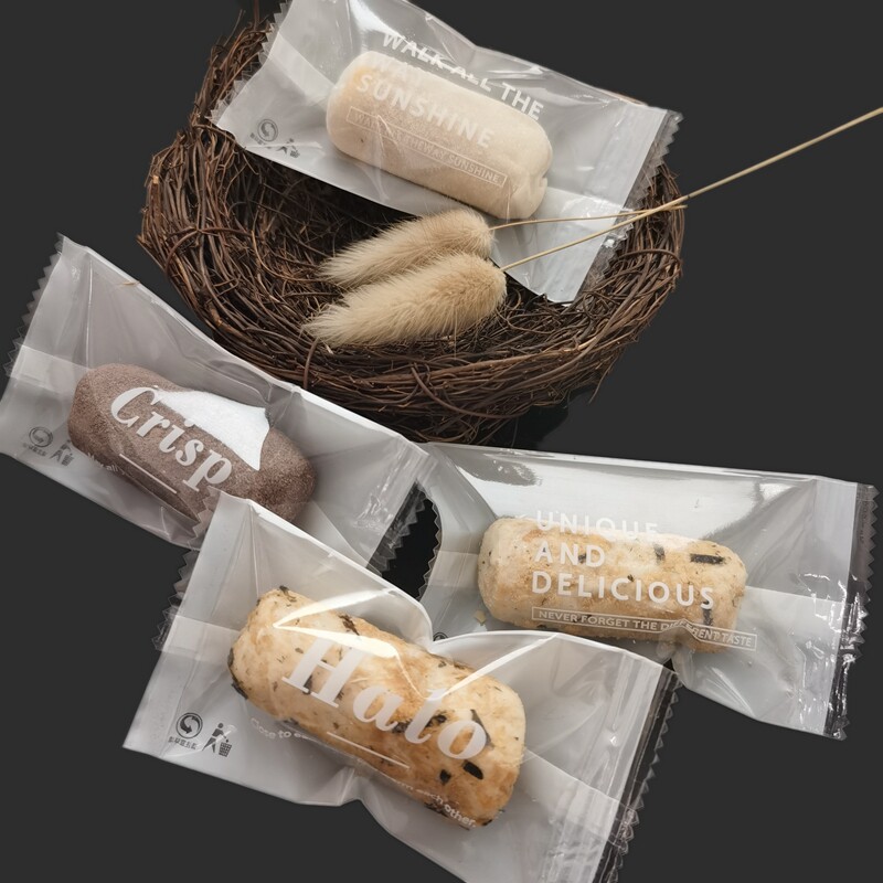 奶酥包装袋500个网红燕麦饼干袋子烘焙透明太妃糖糯米船机封袋