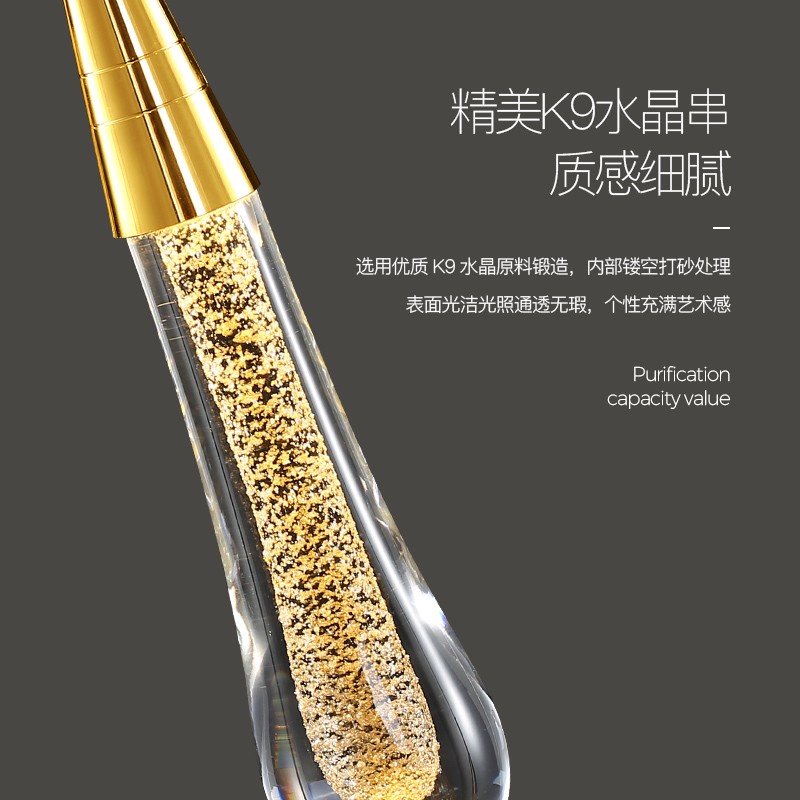 楼梯灯长吊灯水晶轻奢loft公寓别墅大厅跃层挑空挑高复式楼大吊灯