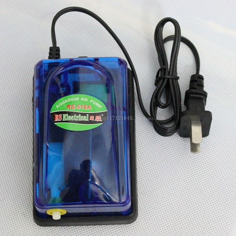 新款日胜供氧气气泵力霸鱼缸养鱼增氧泵打氧机单孔3W双孔5W包邮