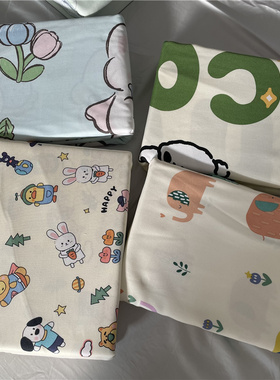 2023年竹纤维床单枕套三件套田园粗布凉丝丝空调房软凉席