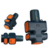 软胶黑色十六孔带指示灯防水防爆防冻抗压抗摔大功率人字地拖插座