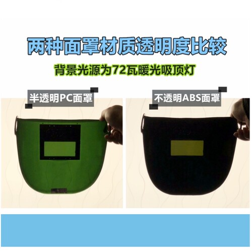 包邮YN安全帽型自动变光PC焊接面罩电焊面屏面罩变光面屏暗度可调
