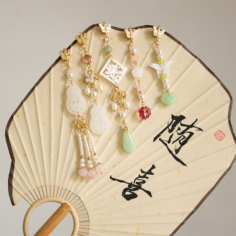 汉服配饰古风压襟短款胸针