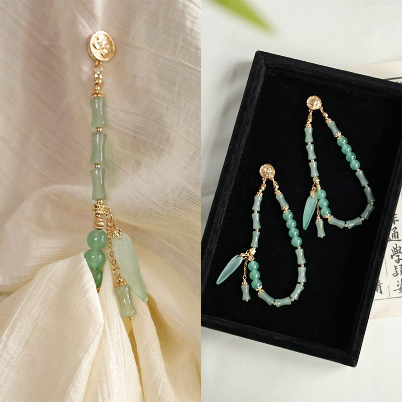 汉服竹叶节节高流苏袖扣