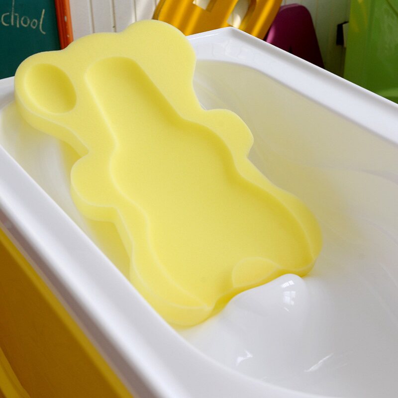 婴儿洗澡盆防滑海绵垫沐浴床趴支架网兜宝宝可坐躺新生儿通用加厚