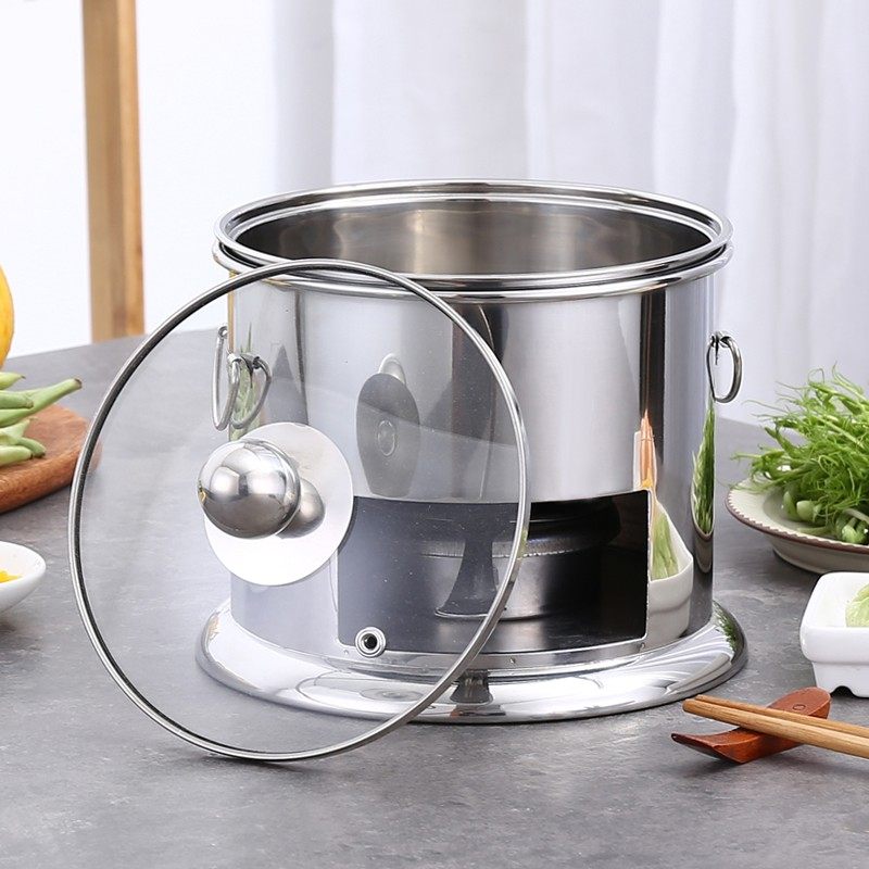酒精炉小火锅单人双人火锅打边炉涮涮锅户外野炊防风炉外卖酒精锅