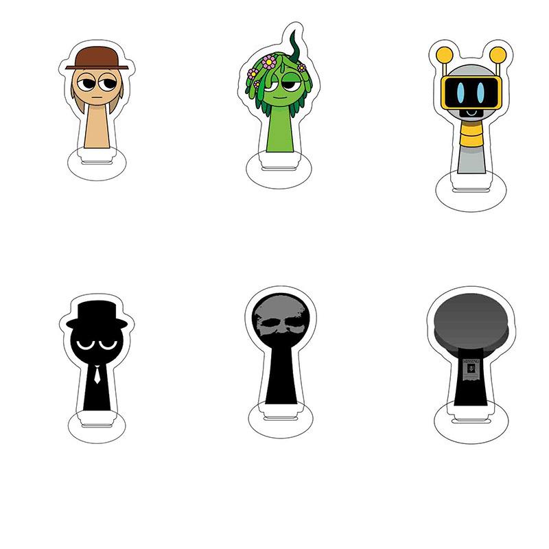 动漫周边 Sprunki 热门游戏 人物 亚克力6cm小立牌 表面印刷 挂件