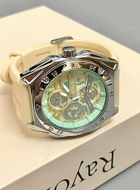 fidodido七喜小子手表男款学生时尚潮流机械风腕表镂空夜光石英表