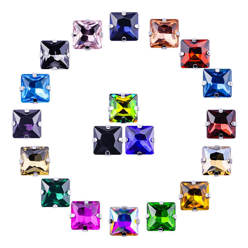 厂家直销精品正方直角爪钻 水滴玻璃手缝钻DIY服饰品配件材料