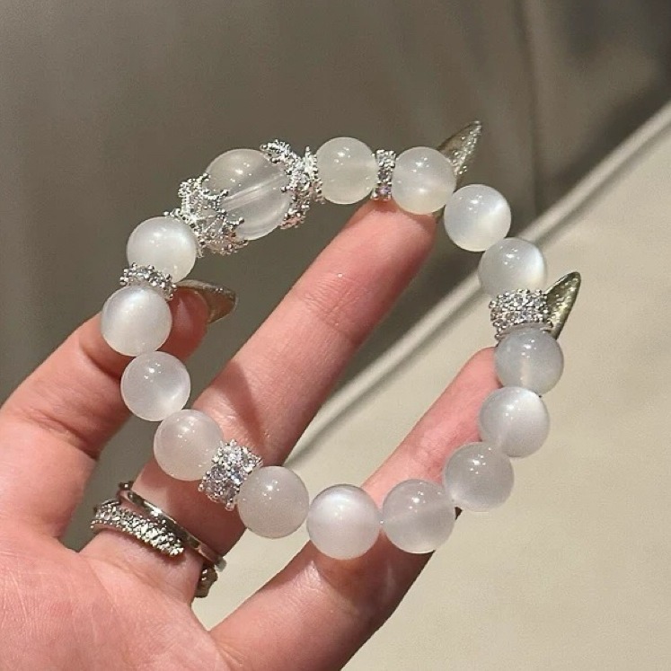 【温柔清冷】天然白月光水晶手串
