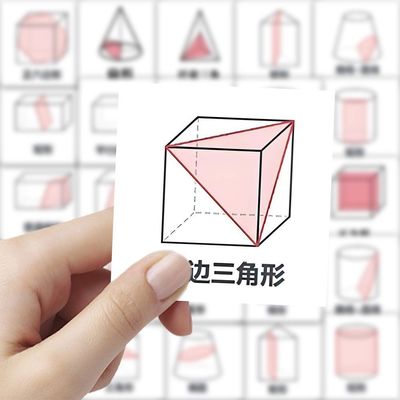 新款图形立体几何截面图贴纸