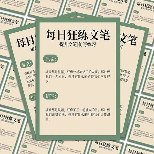 跟着央视狂练文笔贴纸仿写练习