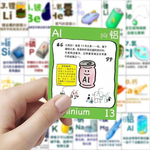 60化学知识元素贴纸创意周期表装饰diy小众手账学习桌面防水贴画