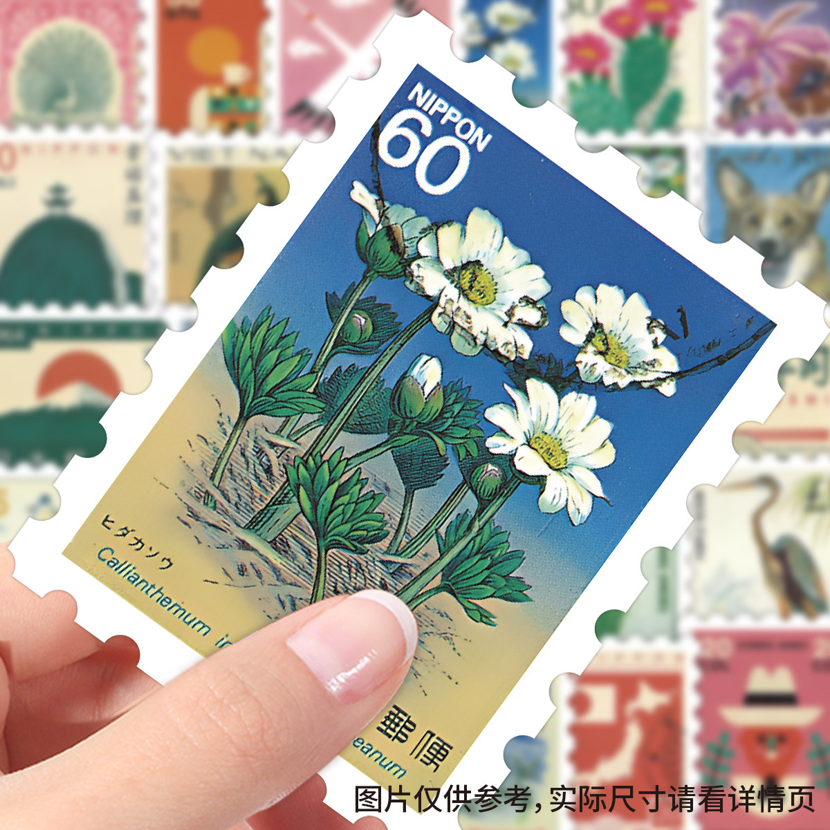 100张怀旧防水邮戳票根贴纸