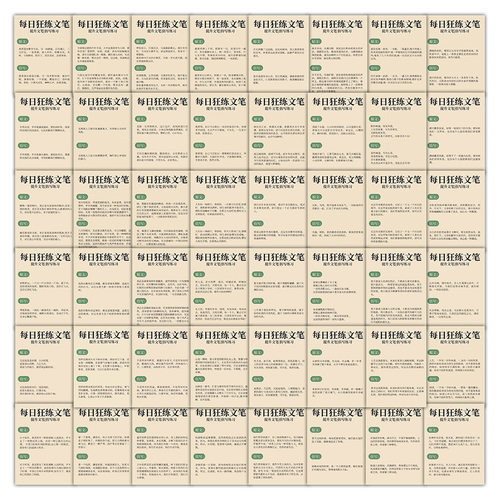 64张 新款语文文言文狂练文笔知识点总结小贴画DIY创意笔记本素材