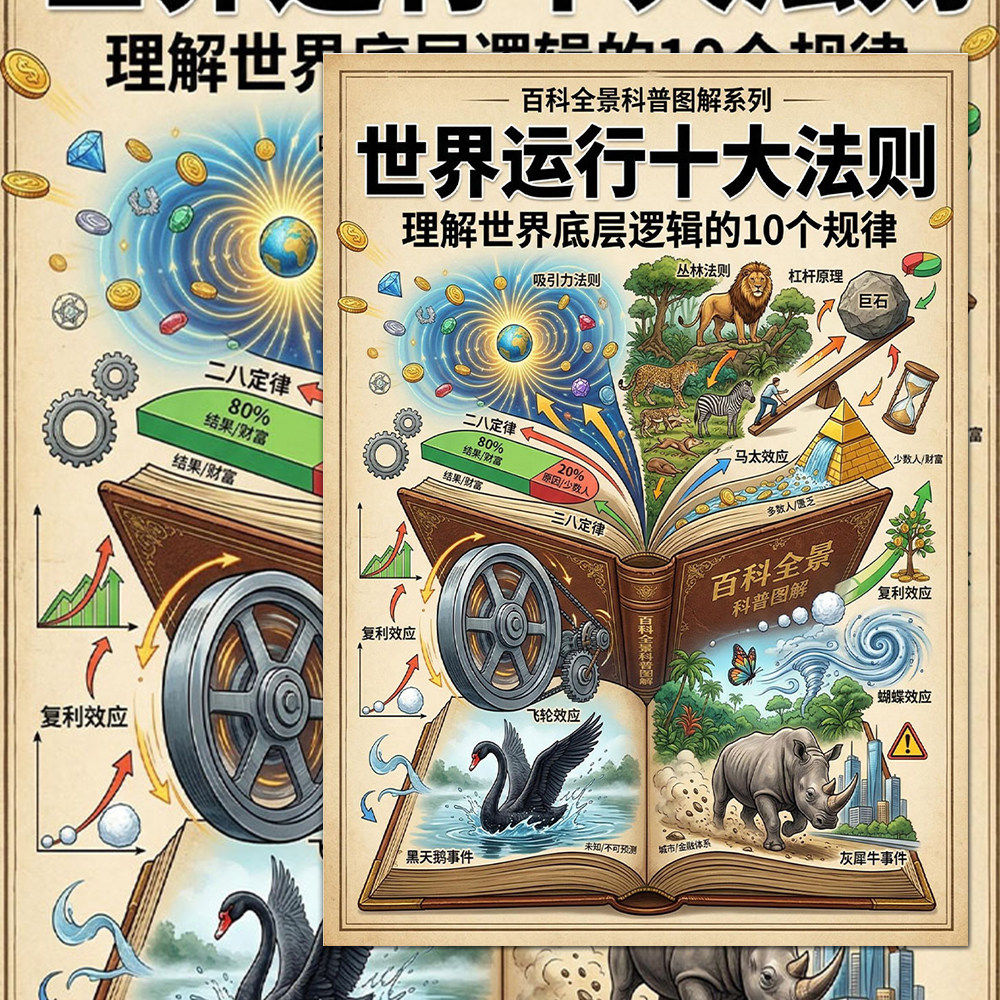 20张世界运行十大法则贴纸