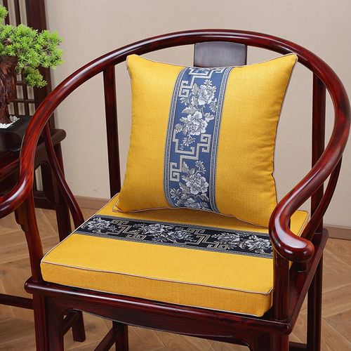 新中式红木椅子坐垫茶椅实木家具沙发太师椅圈椅茶桌椅垫餐椅座垫