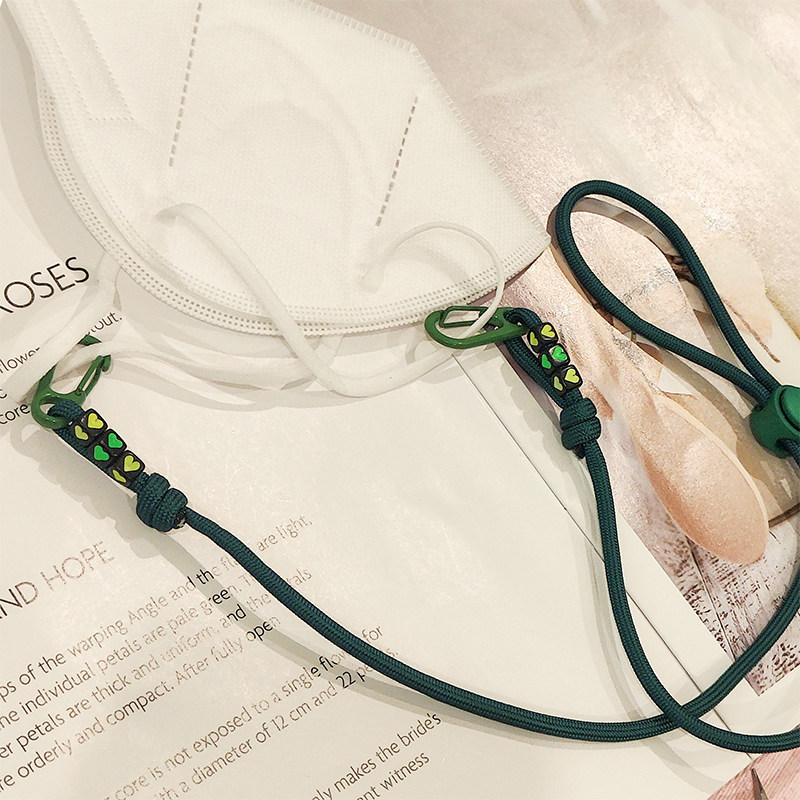 新款桃心口罩挂绳 口罩链 黑色爱心挂颈式口罩防丢绳 帽绳,居家日用,口罩防丢链/绳,淘宝优惠券,粉丝福利购,淘宝优惠卷